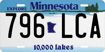 MN license plate 796LCA
