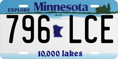 MN license plate 796LCE