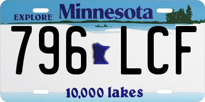 MN license plate 796LCF