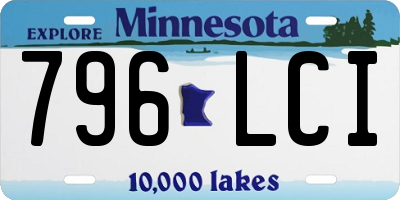 MN license plate 796LCI