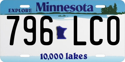 MN license plate 796LCO