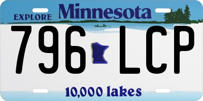 MN license plate 796LCP