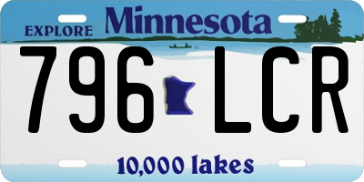 MN license plate 796LCR