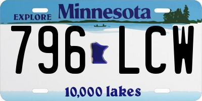 MN license plate 796LCW
