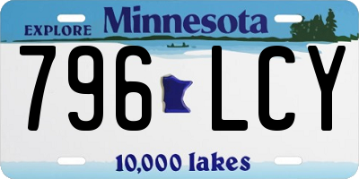 MN license plate 796LCY