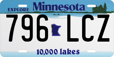 MN license plate 796LCZ