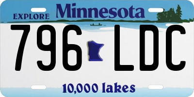 MN license plate 796LDC