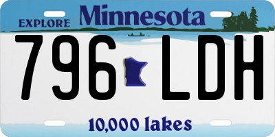 MN license plate 796LDH