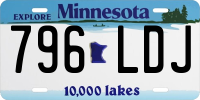 MN license plate 796LDJ