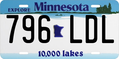 MN license plate 796LDL