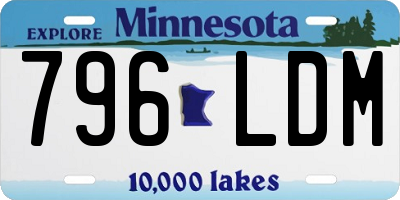 MN license plate 796LDM
