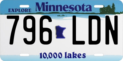 MN license plate 796LDN