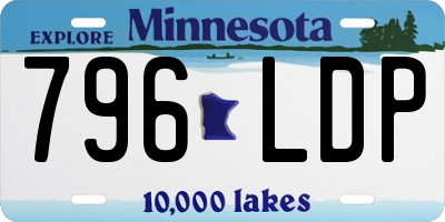 MN license plate 796LDP