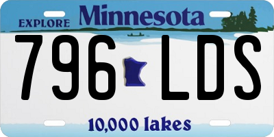 MN license plate 796LDS