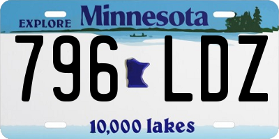 MN license plate 796LDZ