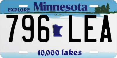 MN license plate 796LEA