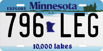 MN license plate 796LEG