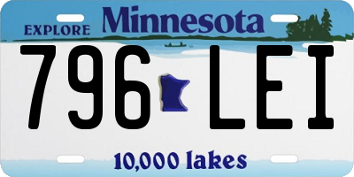 MN license plate 796LEI