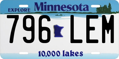 MN license plate 796LEM
