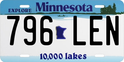 MN license plate 796LEN