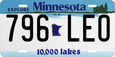 MN license plate 796LEO