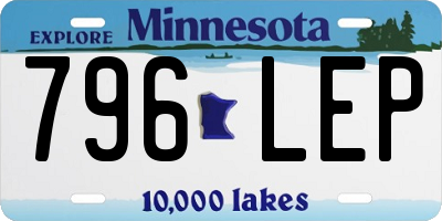 MN license plate 796LEP