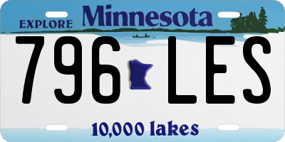 MN license plate 796LES