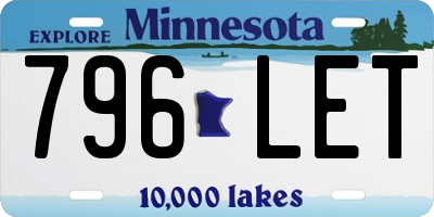 MN license plate 796LET