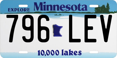 MN license plate 796LEV