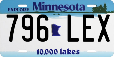 MN license plate 796LEX