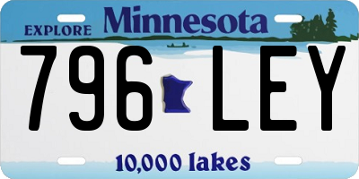 MN license plate 796LEY