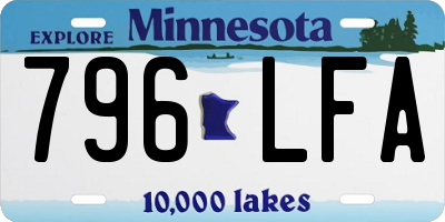 MN license plate 796LFA