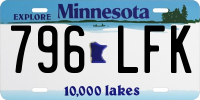 MN license plate 796LFK