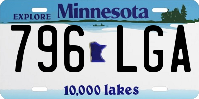 MN license plate 796LGA