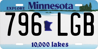 MN license plate 796LGB