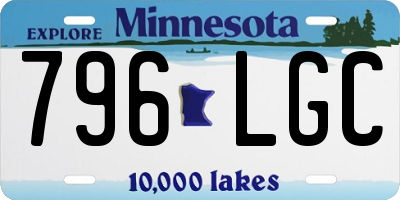 MN license plate 796LGC