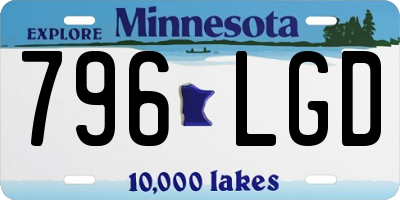 MN license plate 796LGD