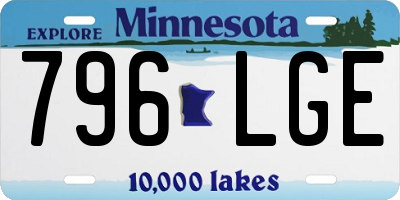 MN license plate 796LGE