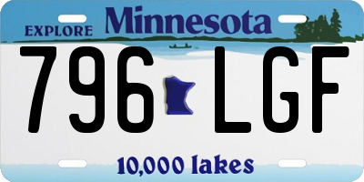 MN license plate 796LGF