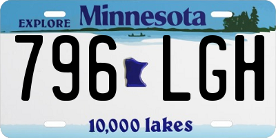 MN license plate 796LGH