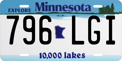 MN license plate 796LGI