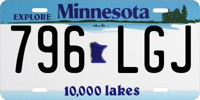 MN license plate 796LGJ