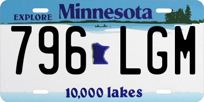 MN license plate 796LGM