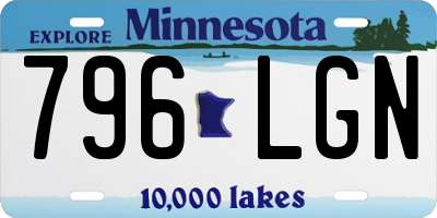 MN license plate 796LGN