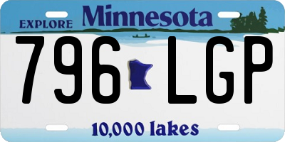 MN license plate 796LGP