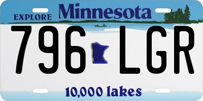 MN license plate 796LGR