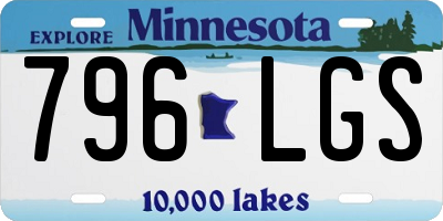 MN license plate 796LGS
