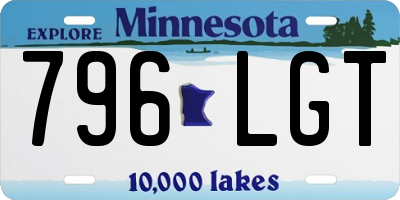 MN license plate 796LGT