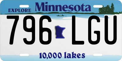 MN license plate 796LGU