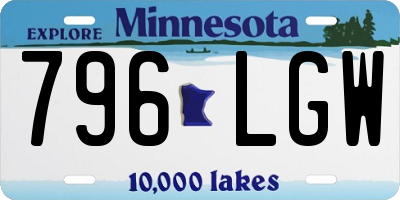 MN license plate 796LGW